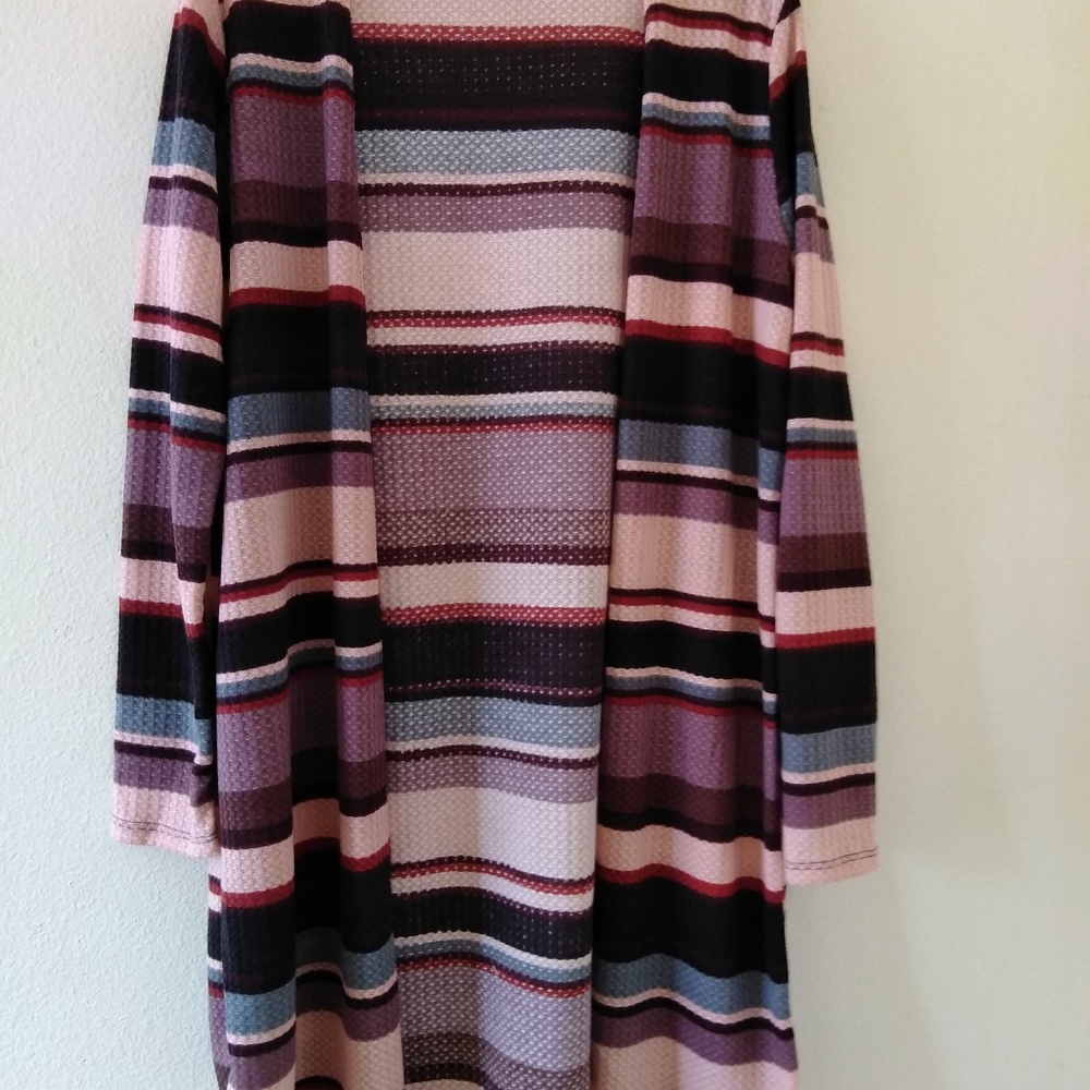 Comfortable Lavender Long Open Cardigan - Picture 7 of 7